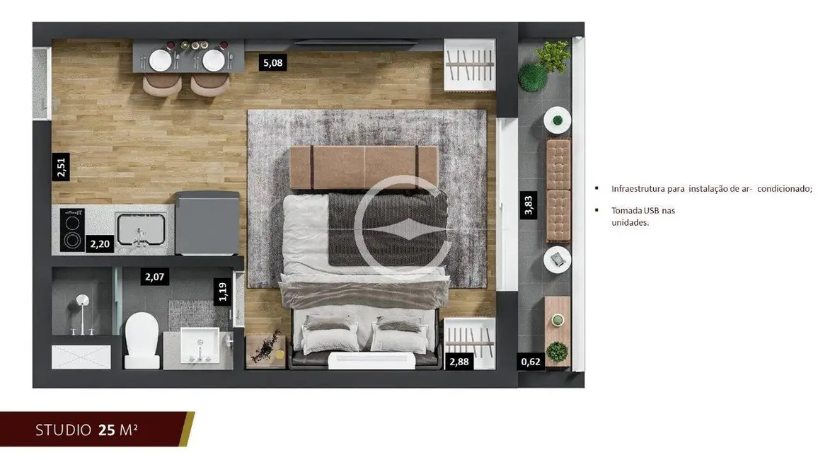 Foto 6 de Apartamento com 1 quarto à venda, 26m2 em Pinheiros, São Paulo - SP