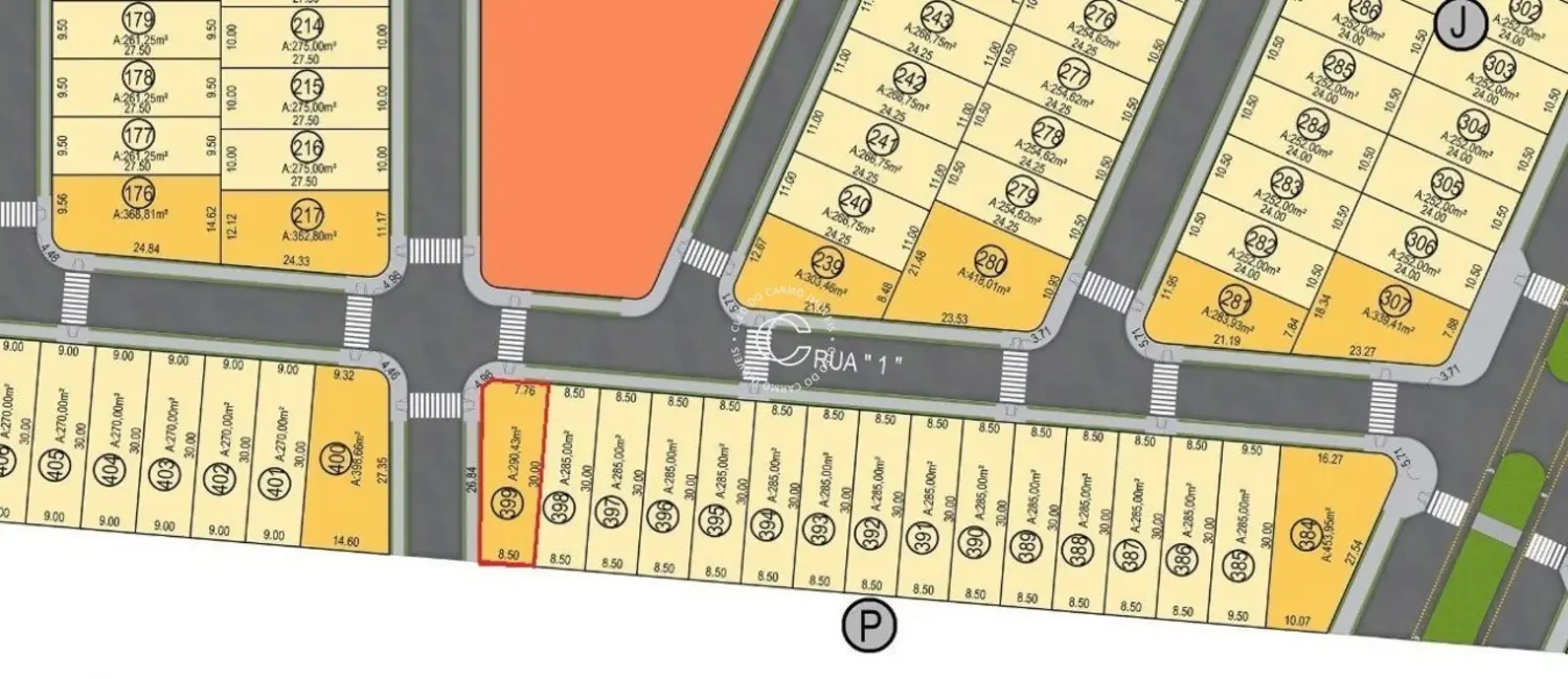 Foto 3 de Terreno / Lote à venda, 290m2 em Tomazetti, Santa Maria - RS