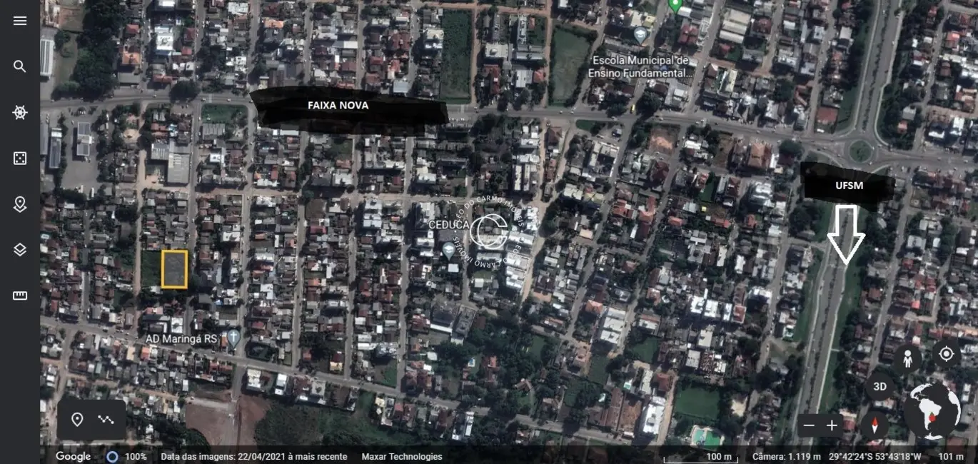 Foto 1 de Terreno / Lote à venda, 1500m2 em Camobi, Santa Maria - RS