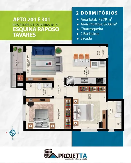 Foto 2 de Apartamento com 2 quartos à venda, 68m2 em Centro, Santa Maria - RS