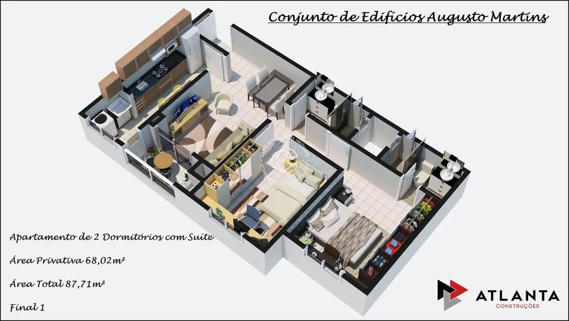 Foto 9 de Apartamento com 2 quartos à venda, 68m2 em Uglione, Santa Maria - RS