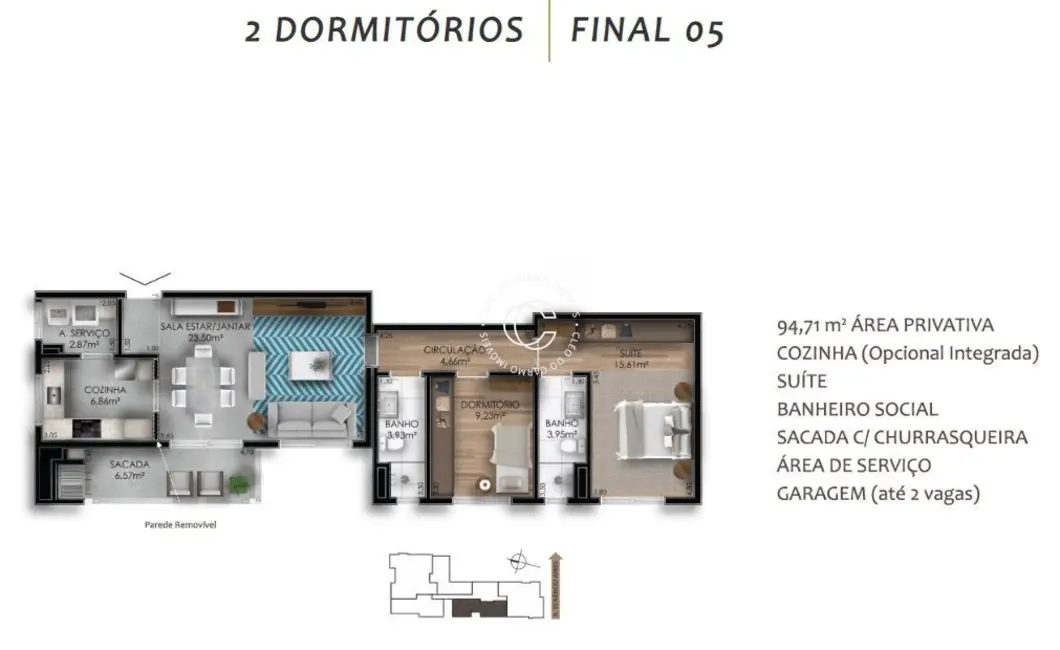 Foto 2 de Apartamento com 2 quartos à venda, 95m2 em Centro, Santa Maria - RS