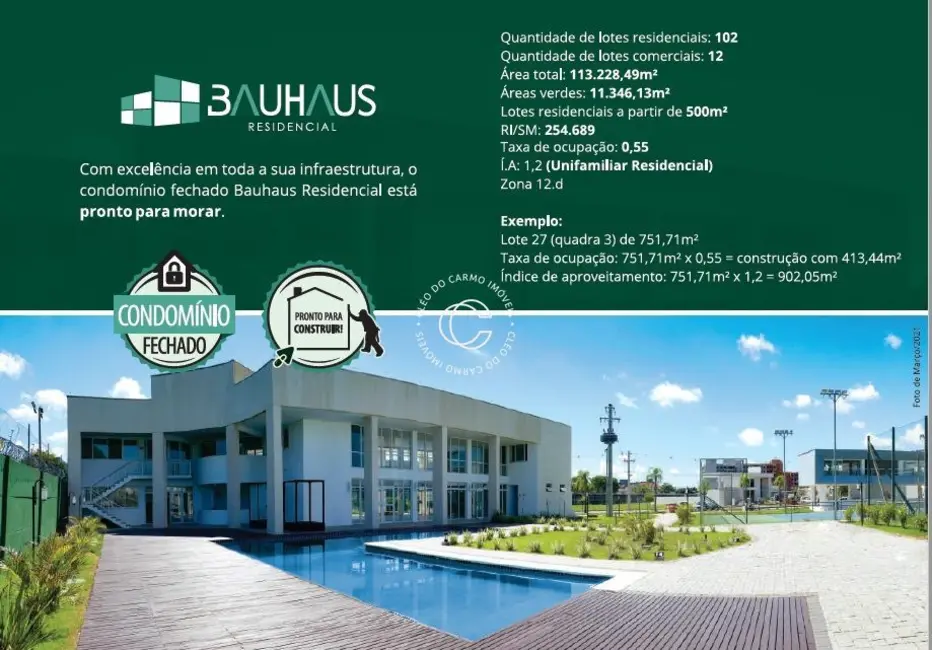 Foto 2 de Terreno / Lote à venda, 1161m2 em Camobi, Santa Maria - RS