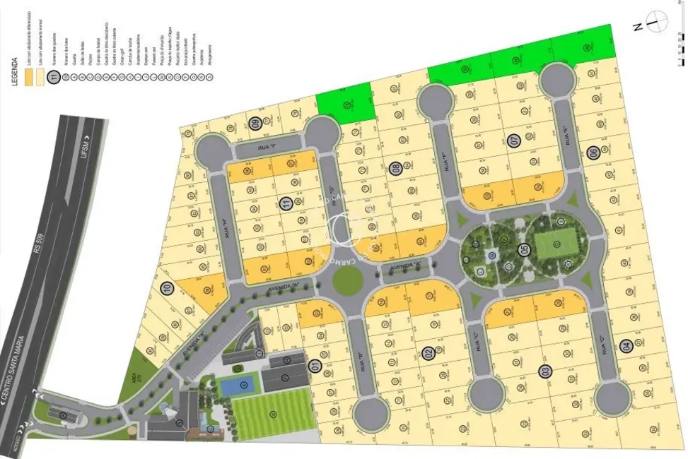 Foto 8 de Terreno / Lote à venda, 1011m2 em Camobi, Santa Maria - RS