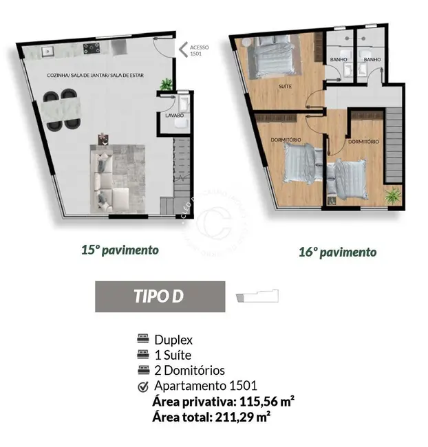 Foto 3 de Apartamento com 3 quartos à venda, 116m2 em Nossa Senhora de Fátima, Santa Maria - RS
