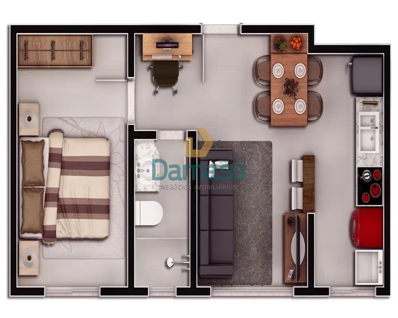 Foto 8 de Apartamento com 2 quartos à venda, 47m2 em Ressacada, Itajai - SC