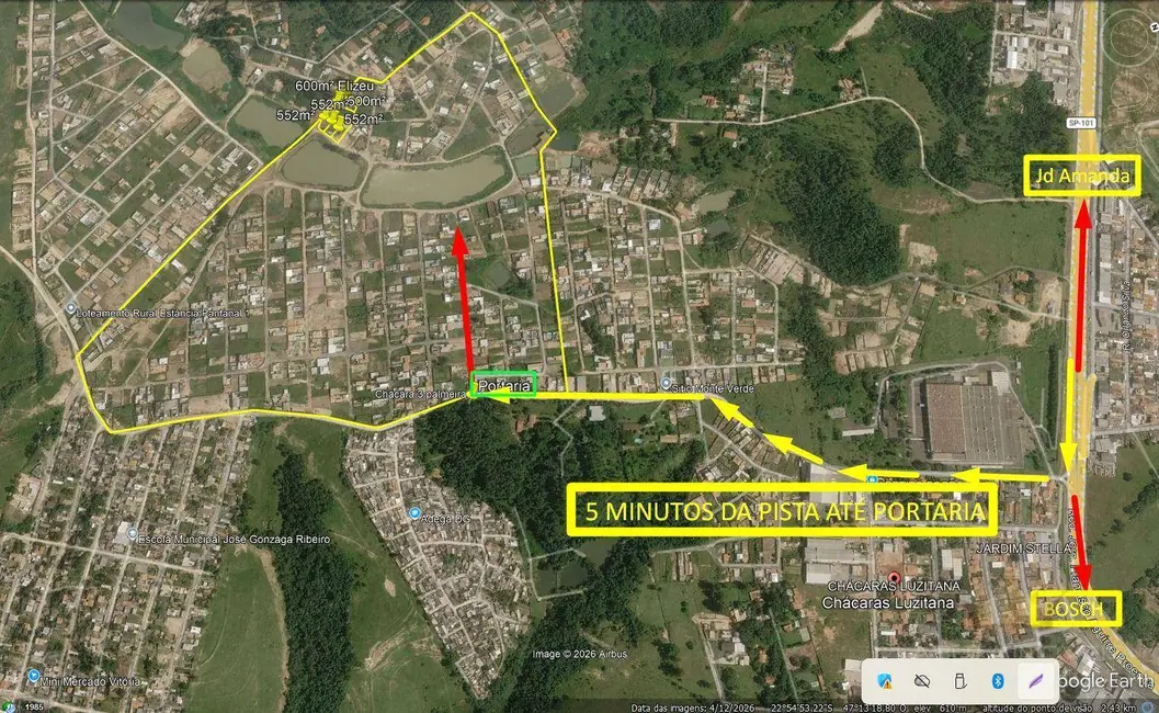 Foto 5 de Terreno / Lote à venda, 600m2 em Chácaras Luzitana, Hortolandia - SP