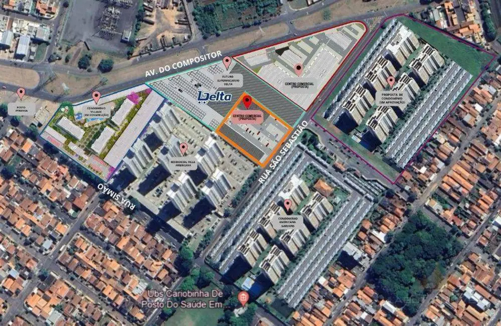 Foto 3 de Sala Comercial à venda, 4173m2 em Cariobinha, Americana - SP