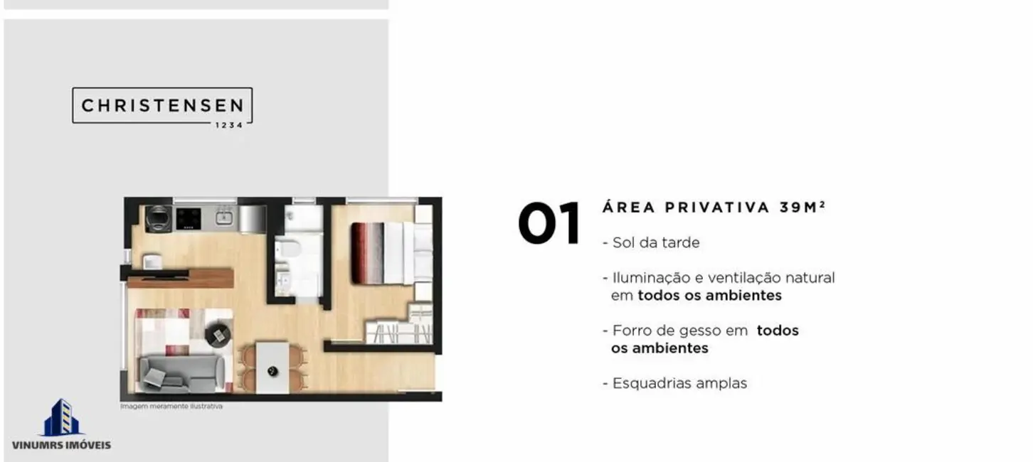 Foto 3 de Apartamento com 1 quarto à venda, 37m2 em Bom Fim, Porto Alegre - RS