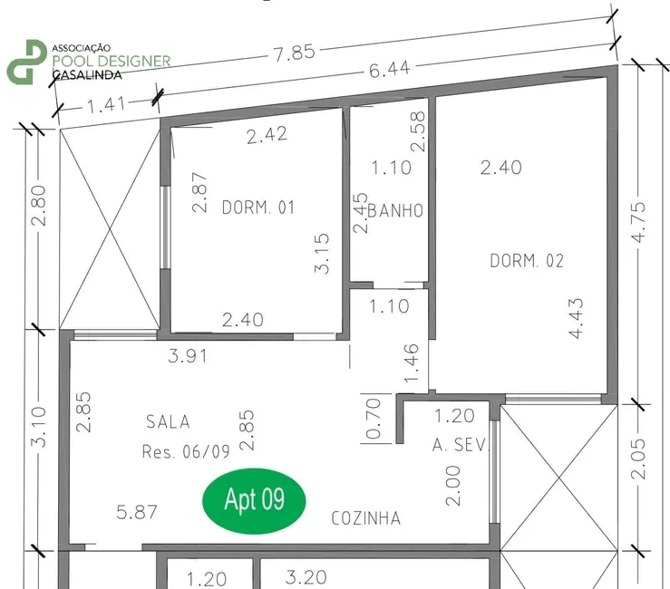 Foto 2 de Apartamento com 2 quartos à venda, 43m2 em São Paulo - SP