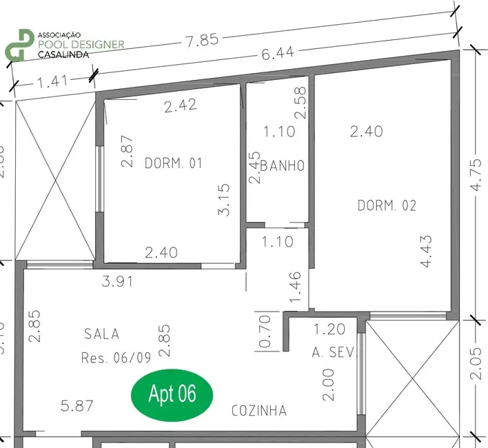 Foto 3 de Apartamento com 2 quartos à venda, 43m2 em São Paulo - SP
