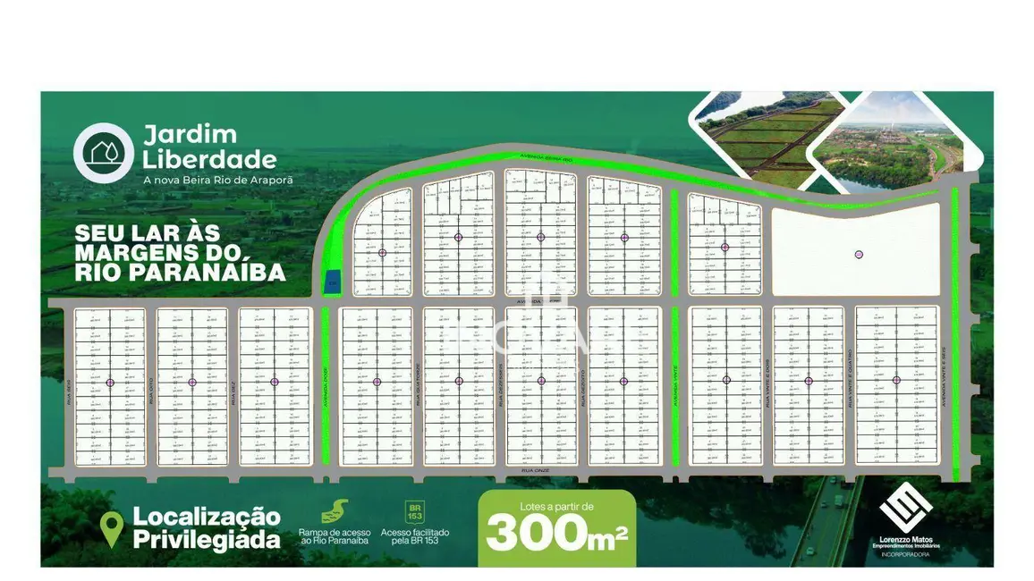 Foto 2 de Terreno / Lote à venda, 300m2 em Arapora - MG