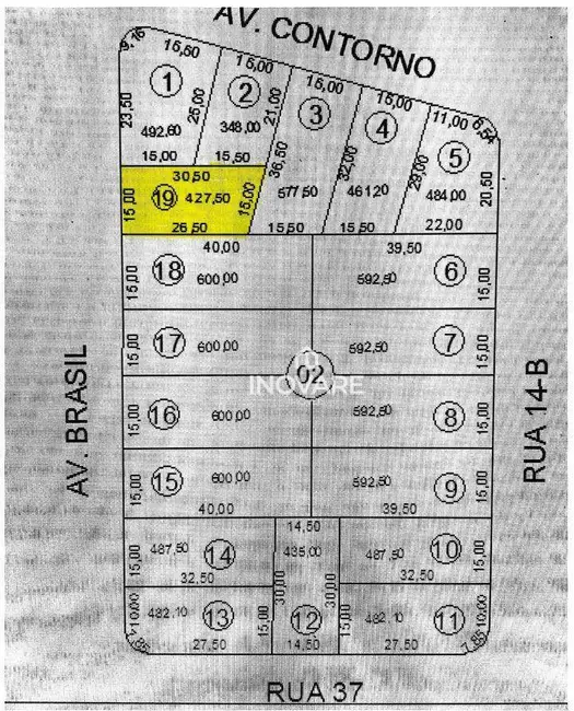 Foto 2 de Terreno / Lote à venda, 427m2 em Cachoeira Dourada - GO
