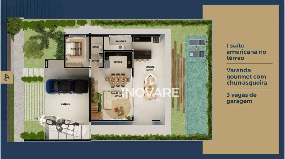 Casa de Condomínio com 3 quartos à venda, 226m2 em Buriti Alegre - GO - imagem 9 Foto 9 de Casa de Condomínio com 3 quartos à venda, 226m2 em Buriti Alegre - GO