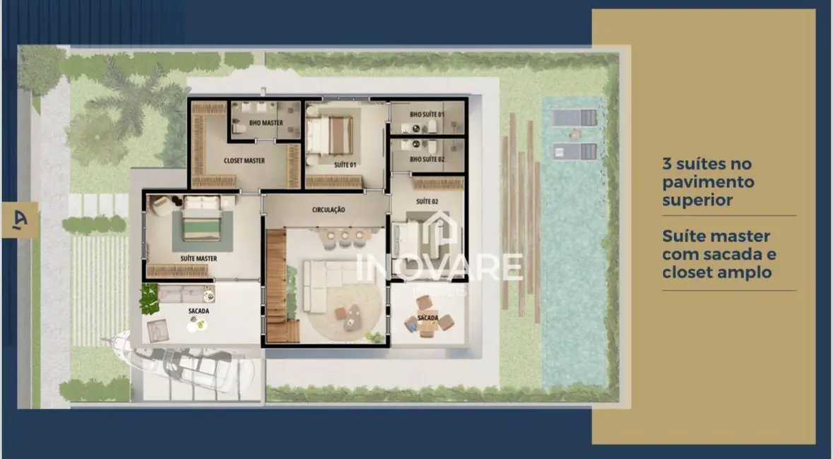 Casa de Condomínio com 3 quartos à venda, 226m2 em Buriti Alegre - GO - imagem 7 Foto 7 de Casa de Condomínio com 3 quartos à venda, 226m2 em Buriti Alegre - GO