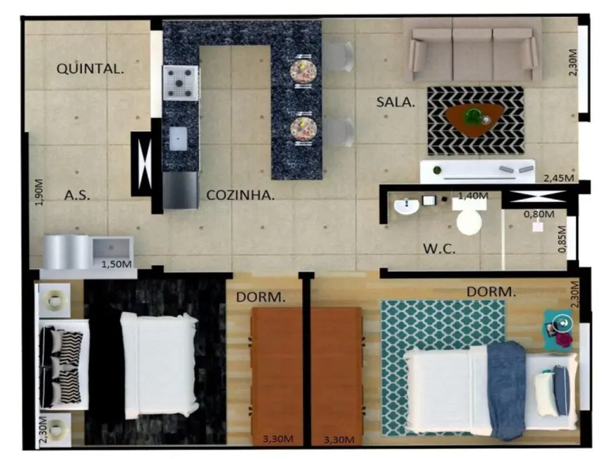 Foto 3 de Apartamento com 2 quartos à venda, 42m2 em Tatuapé, São Paulo - SP