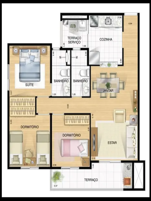 Foto 7 de Apartamento com 3 quartos à venda, 76m2 em Vila Invernada, São Paulo - SP