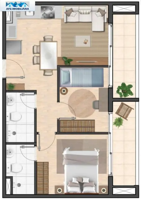 Foto 2 de Apartamento com 2 quartos à venda, 50m2 em Indianópolis, São Paulo - SP