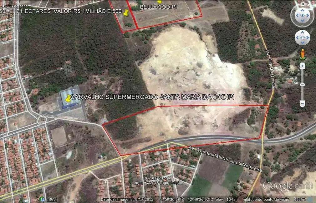 Foto 2 de Terreno / Lote à venda, 20000m2 em Teresina - PI