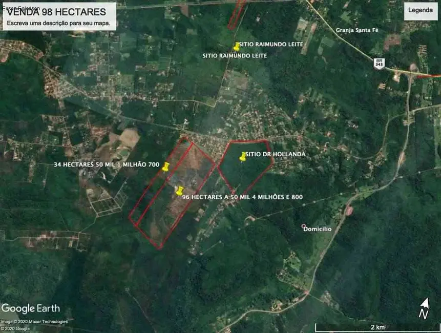 Foto 1 de Terreno / Lote à venda, 960000m2 em Teresina - PI