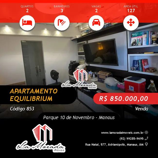 Foto 1 de Apartamento com 2 quartos à venda, 127m2 em Parque 10 de Novembro, Manaus - AM
