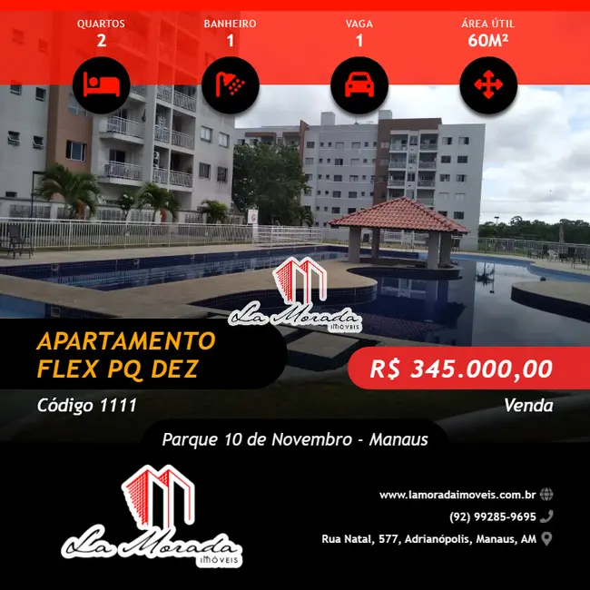 Foto 1 de Apartamento com 2 quartos à venda, 60m2 em Parque 10 de Novembro, Manaus - AM