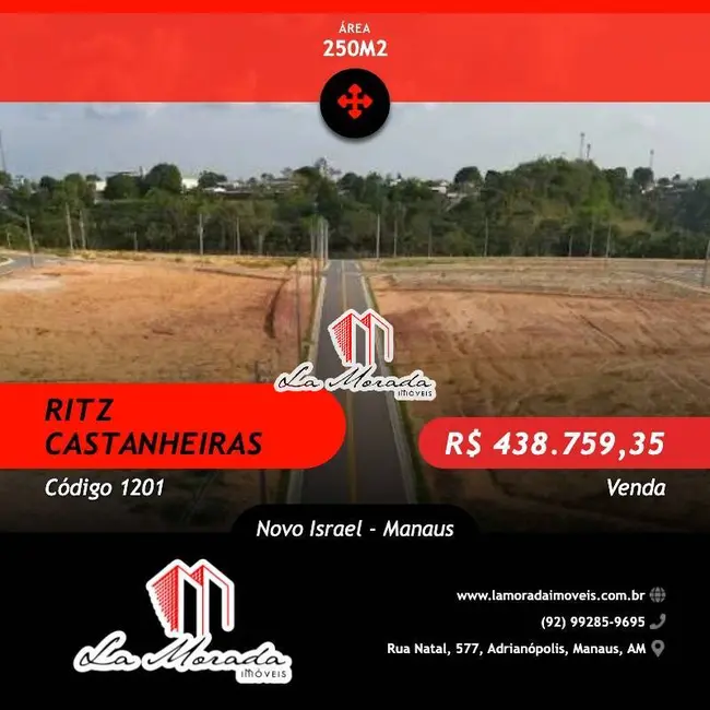 Foto 1 de Terreno / Lote à venda, 250m2 em Novo Israel, Manaus - AM