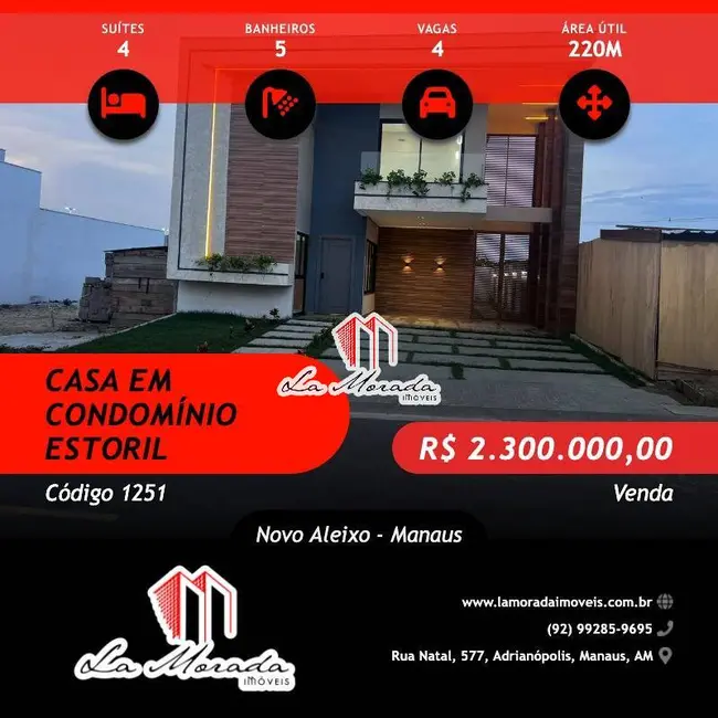 Casa de Condomínio com 4 quartos à venda, 220m2 em Novo Aleixo, Manaus - AM - imagem 1 Foto 1 de Casa de Condomínio com 4 quartos à venda, 220m2 em Novo Aleixo, Manaus - AM
