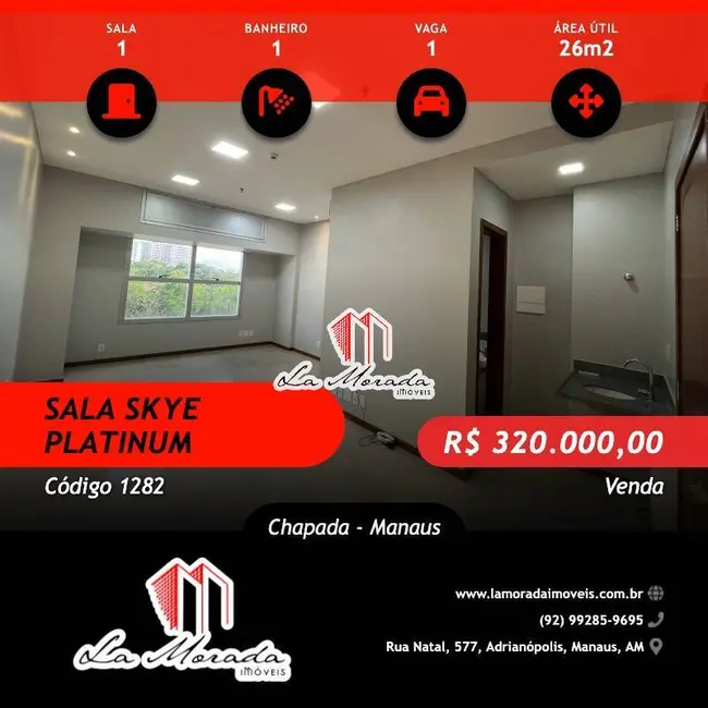 Foto 1 de Sala Comercial à venda, 26m2 em Chapada, Manaus - AM