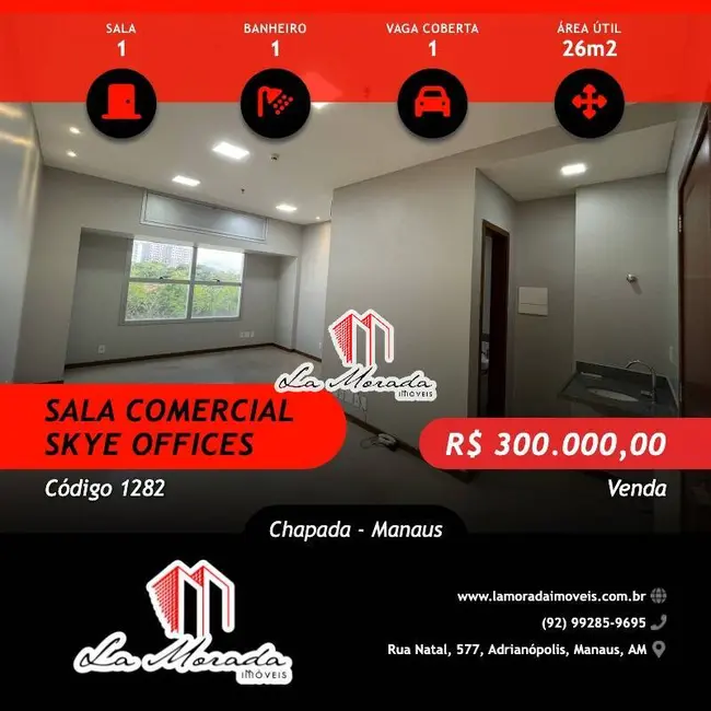 Foto 1 de Sala Comercial à venda, 26m2 em Chapada, Manaus - AM