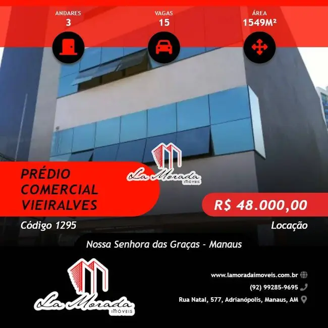 Foto 1 de Sala Comercial para alugar, 1549m2 em Nossa Senhora das Graças, Manaus - AM