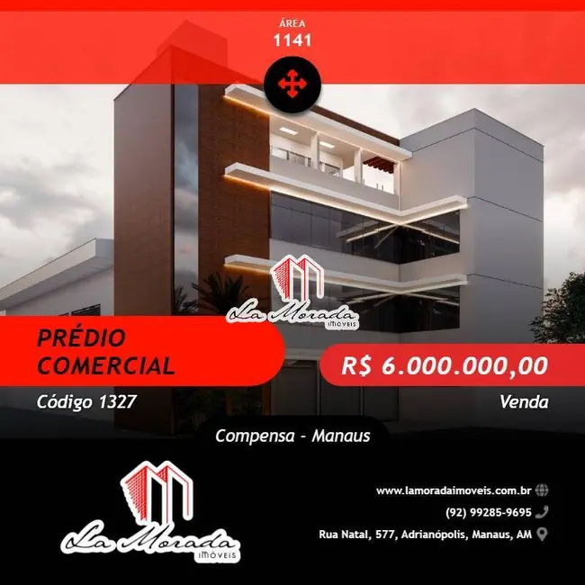 Foto 1 de Sala Comercial à venda, 1141m2 em Compensa, Manaus - AM