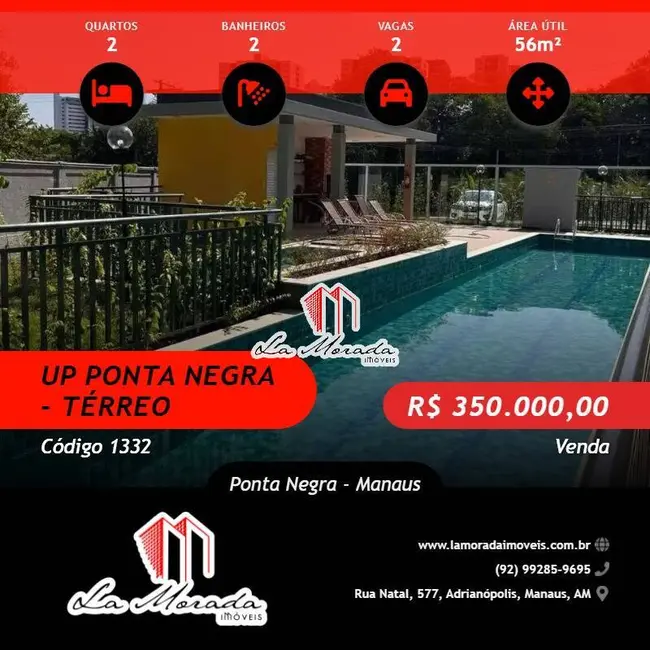 Foto 1 de Apartamento com 2 quartos à venda, 54m2 em Ponta Negra, Manaus - AM