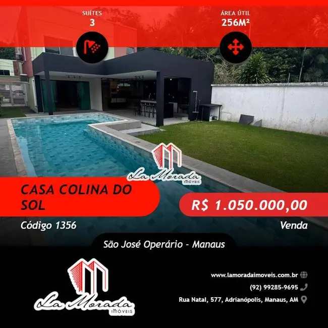 Foto 1 de Casa à venda, 256m2 em São José Operário, Manaus - AM