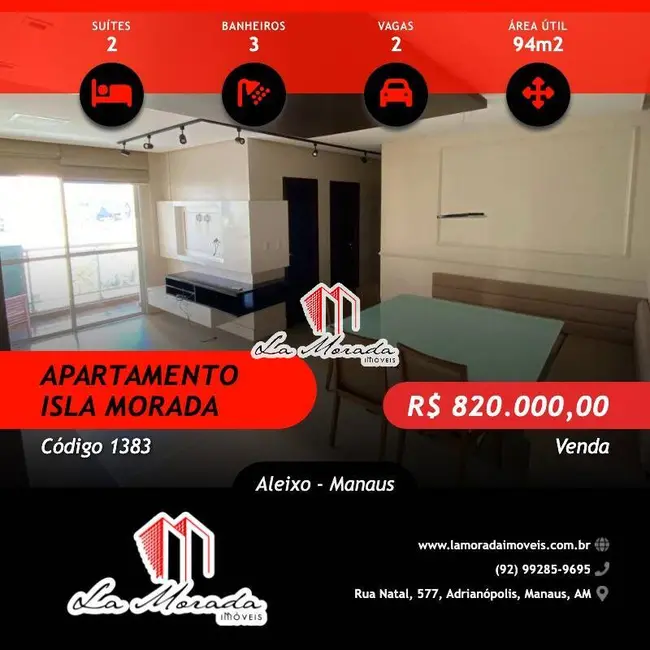 Apartamento com 2 quartos à venda, 94m2 em Aleixo, Manaus - AM - imagem 1 Foto 1 de Apartamento com 2 quartos à venda, 94m2 em Aleixo, Manaus - AM