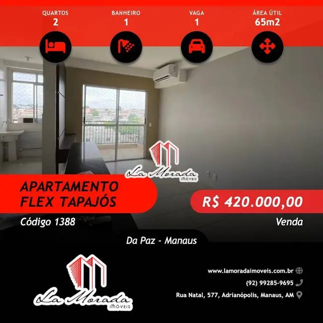 Foto 1 de Apartamento com 2 quartos à venda, 65m2 em Da Paz, Manaus - AM