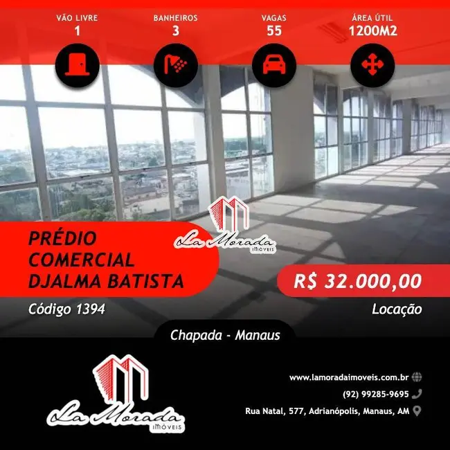 Foto 1 de Sala Comercial para alugar, 1200m2 em Chapada, Manaus - AM