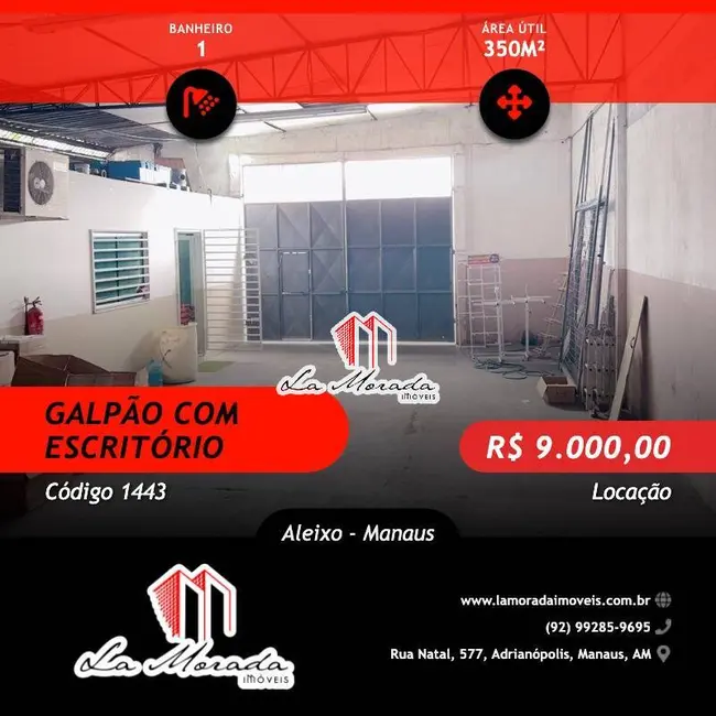 Sala Comercial para alugar, 350m2 em Aleixo, Manaus - AM - imagem 1 Foto 1 de Sala Comercial para alugar, 350m2 em Aleixo, Manaus - AM