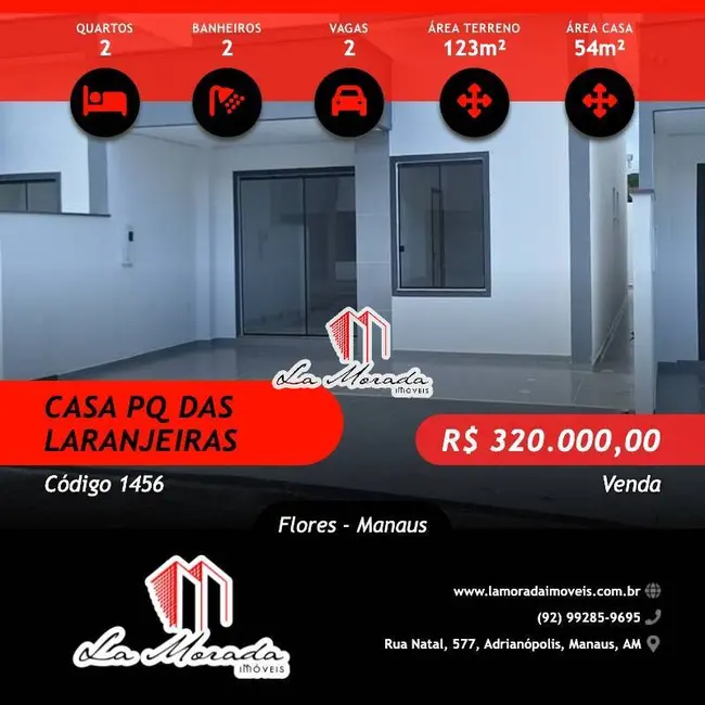 Casa com 2 quartos à venda, 54m2 em Flores, Manaus - AM - imagem 1 Foto 1 de Casa com 2 quartos à venda, 54m2 em Flores, Manaus - AM