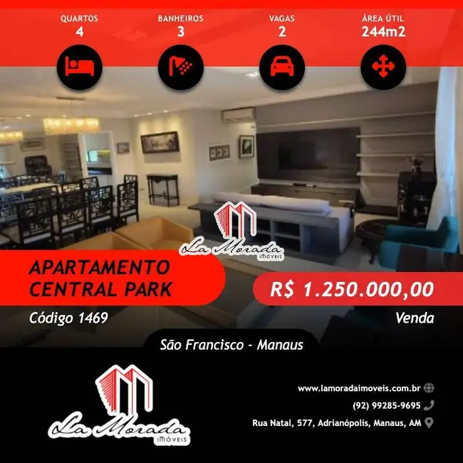 Apartamento com 4 quartos à venda, 244m2 em São Francisco, Manaus - AM - imagem 1 Foto 1 de Apartamento com 4 quartos à venda, 244m2 em São Francisco, Manaus - AM