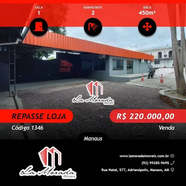 Foto 1 de Loja à venda, 450m2 em Planalto, Manaus - AM