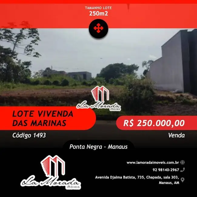 Foto 1 de Lote de Condomínio à venda, 250m2 em Ponta Negra, Manaus - AM