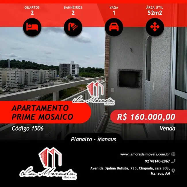 Foto 1 de Apartamento com 2 quartos à venda, 52m2 em Planalto, Manaus - AM
