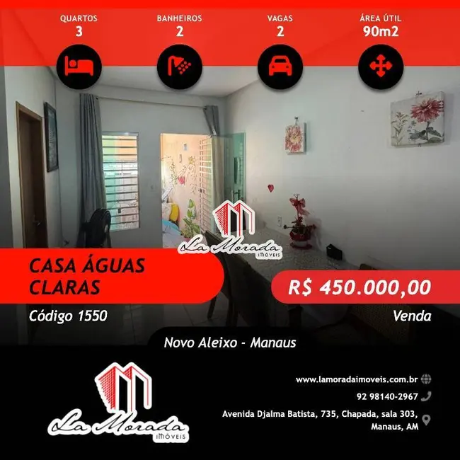 Foto 1 de Casa com 3 quartos à venda, 90m2 em Novo Aleixo, Manaus - AM