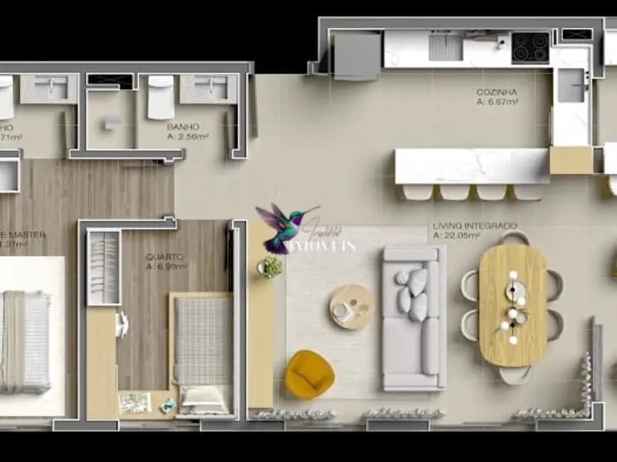 Apartamento com 3 quartos à venda, 94m2 em Nossa Senhora das Graças, Canoas - RS - imagem 7 Foto 7 de Apartamento com 3 quartos à venda, 94m2 em Nossa Senhora das Graças, Canoas - RS