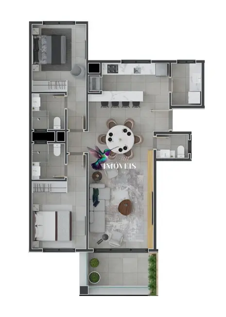 Apartamento com 2 quartos à venda, 89m2 em Centro, Torres - RS - imagem 8 Foto 8 de Apartamento com 2 quartos à venda, 89m2 em Centro, Torres - RS
