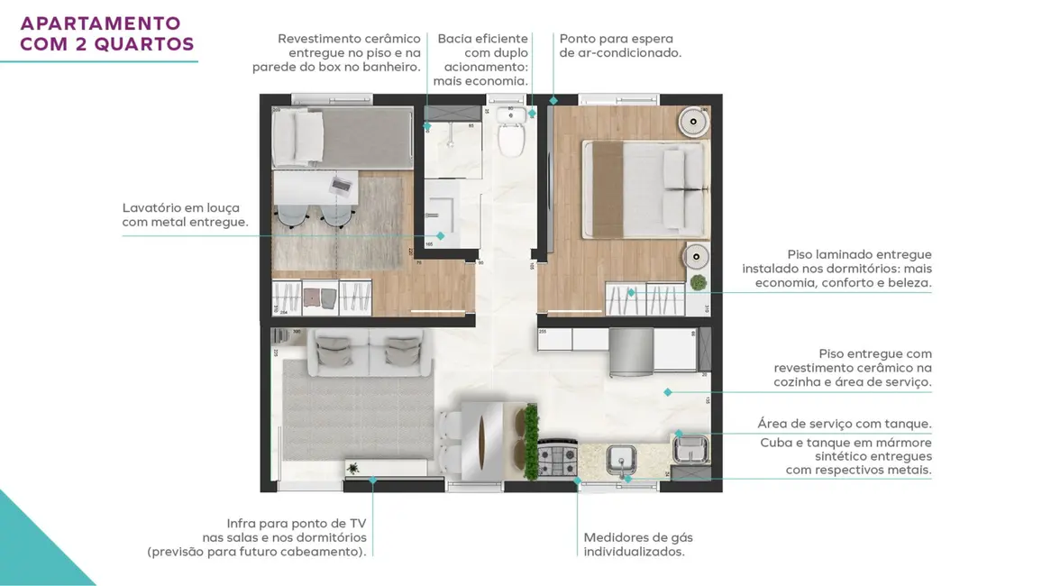 Foto 7 de Apartamento com 2 quartos à venda, 39m2 em Rubem Berta, Porto Alegre - RS