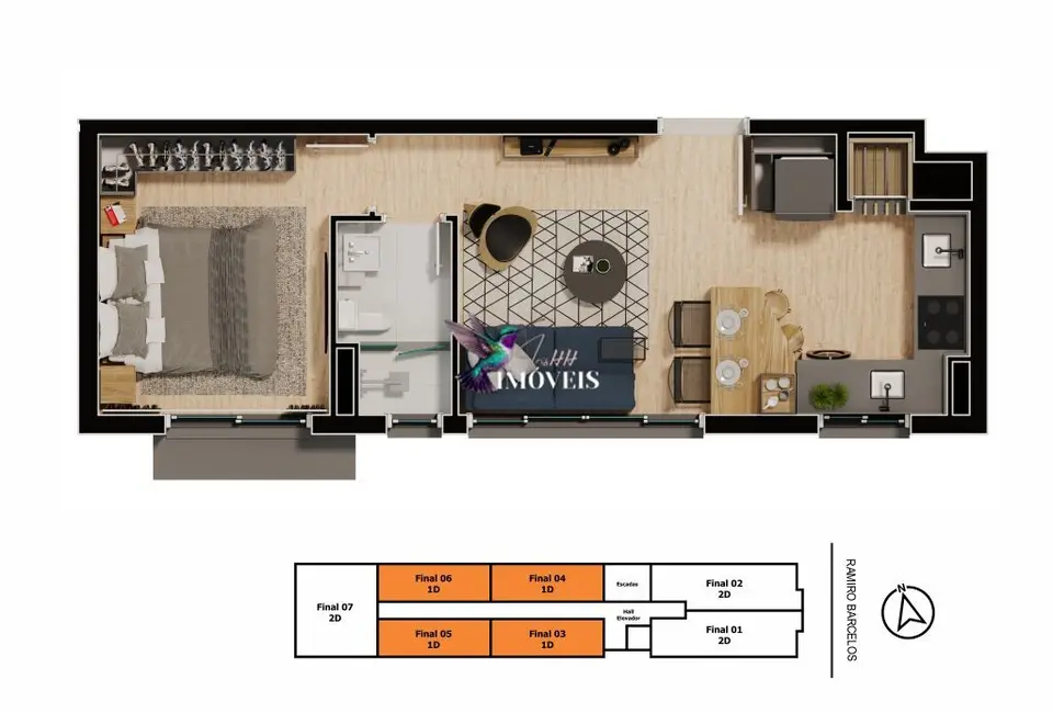 Foto 9 de Apartamento com 1 quarto à venda, 34m2 em Floresta, Porto Alegre - RS