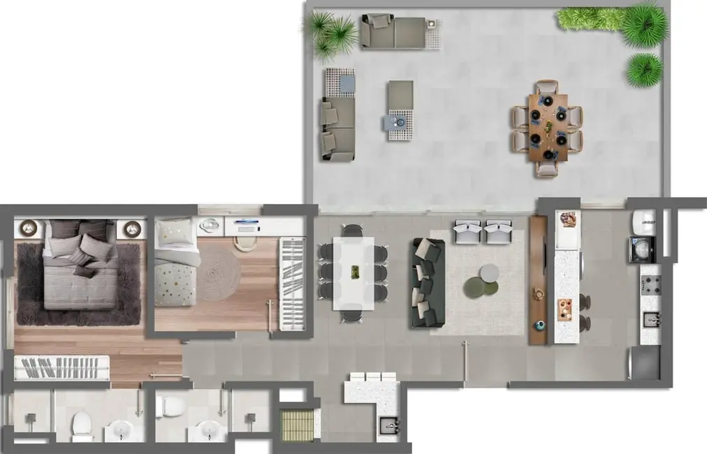 Apartamento com 2 quartos à venda, 62m2 em Passo da Areia, Porto Alegre - RS - imagem 9 Foto 9 de Apartamento com 2 quartos à venda, 62m2 em Passo da Areia, Porto Alegre - RS