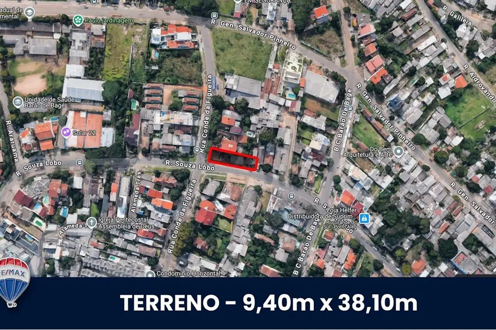Foto 2 de Terreno / Lote à venda, 358m2 em Vila Jardim, Porto Alegre - RS
